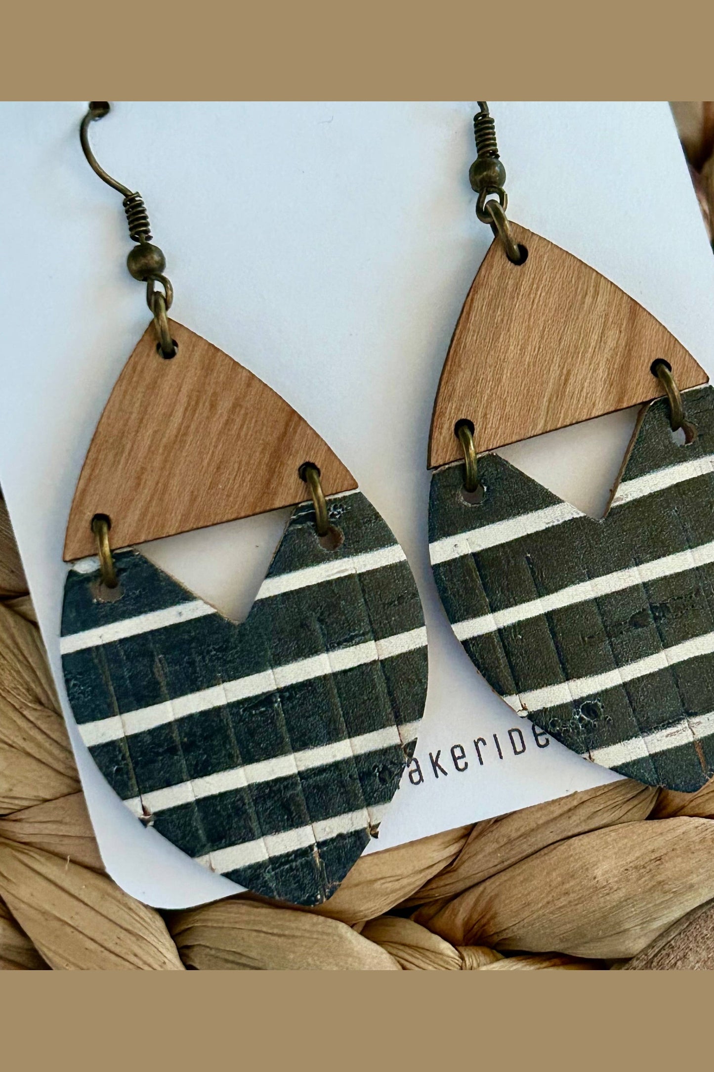 Josie - Black Stripes Earrings