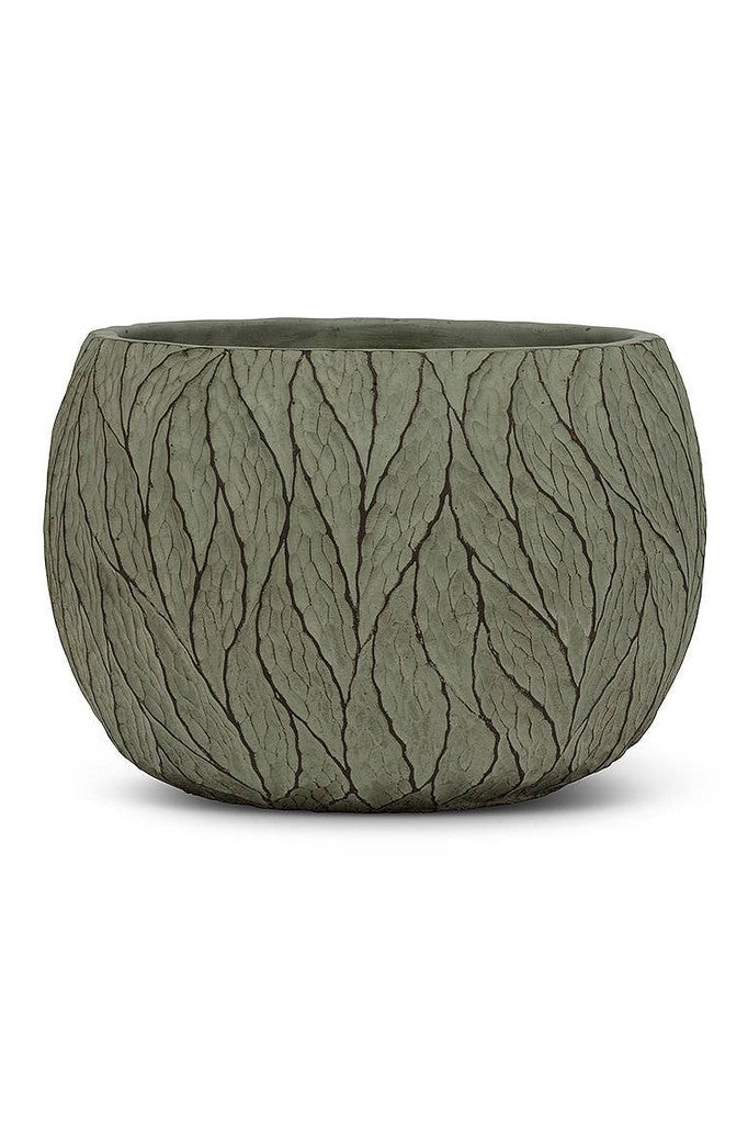 Lg Deep Leaf Planter-Sage
