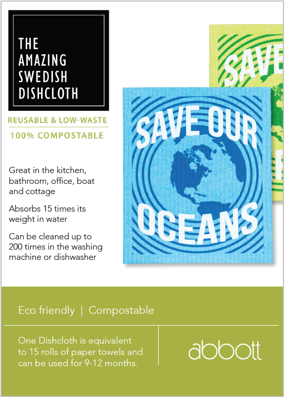 Set of 2 Fish & Lemons Swedish Dishcloths