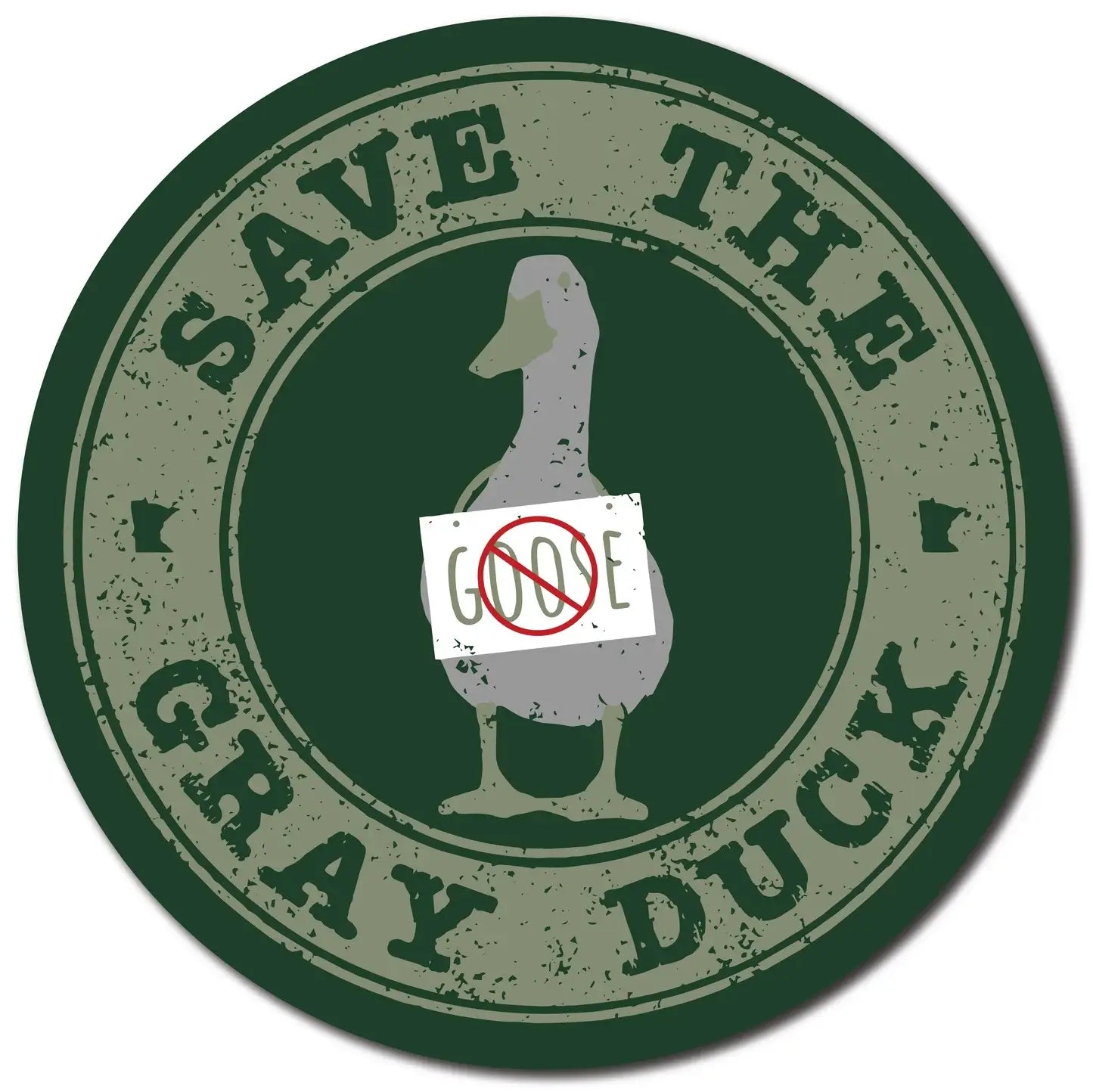 Save the Gray Duck Minnesota Vinyl Sticker