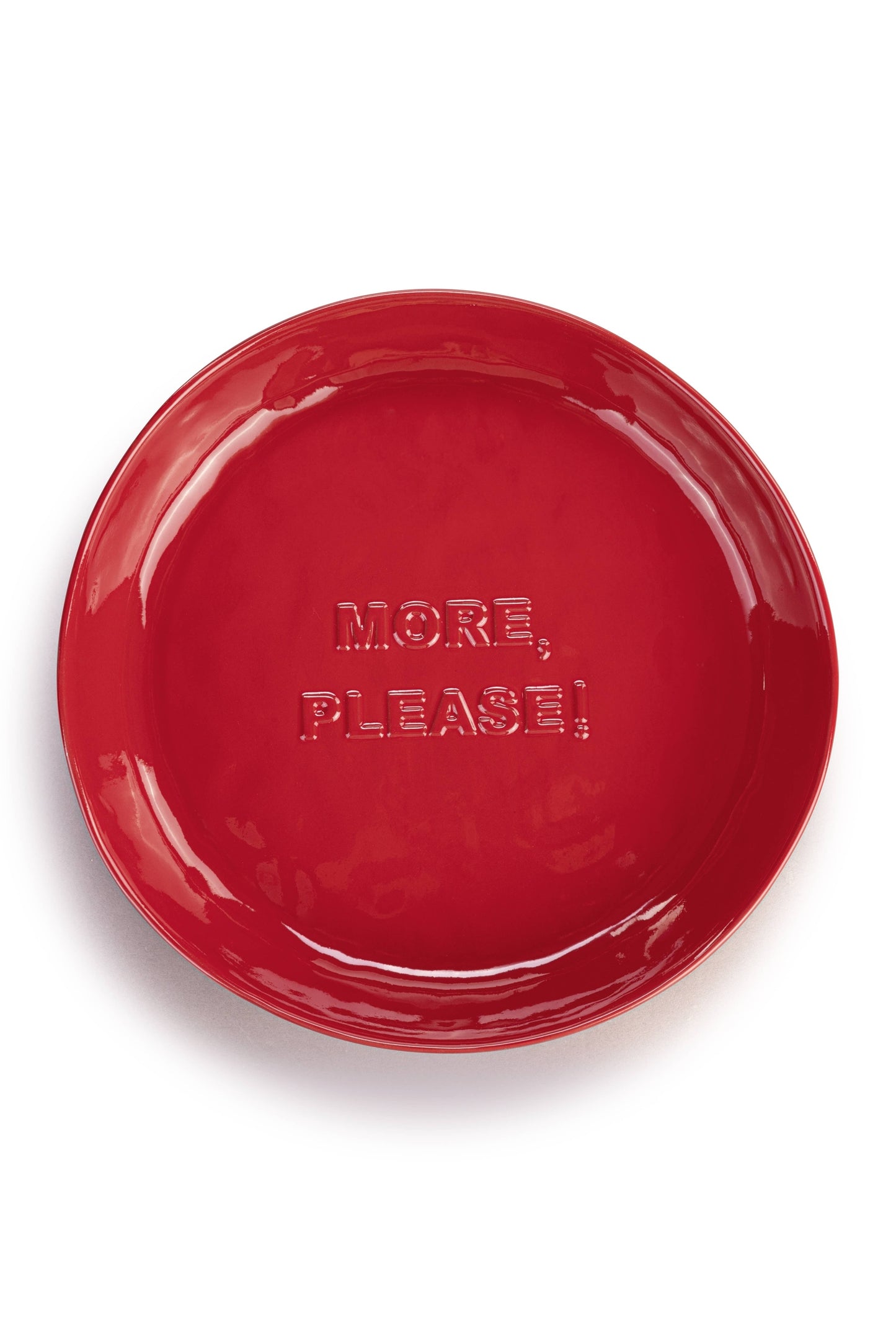 Red Help Yourself Serving Bowl