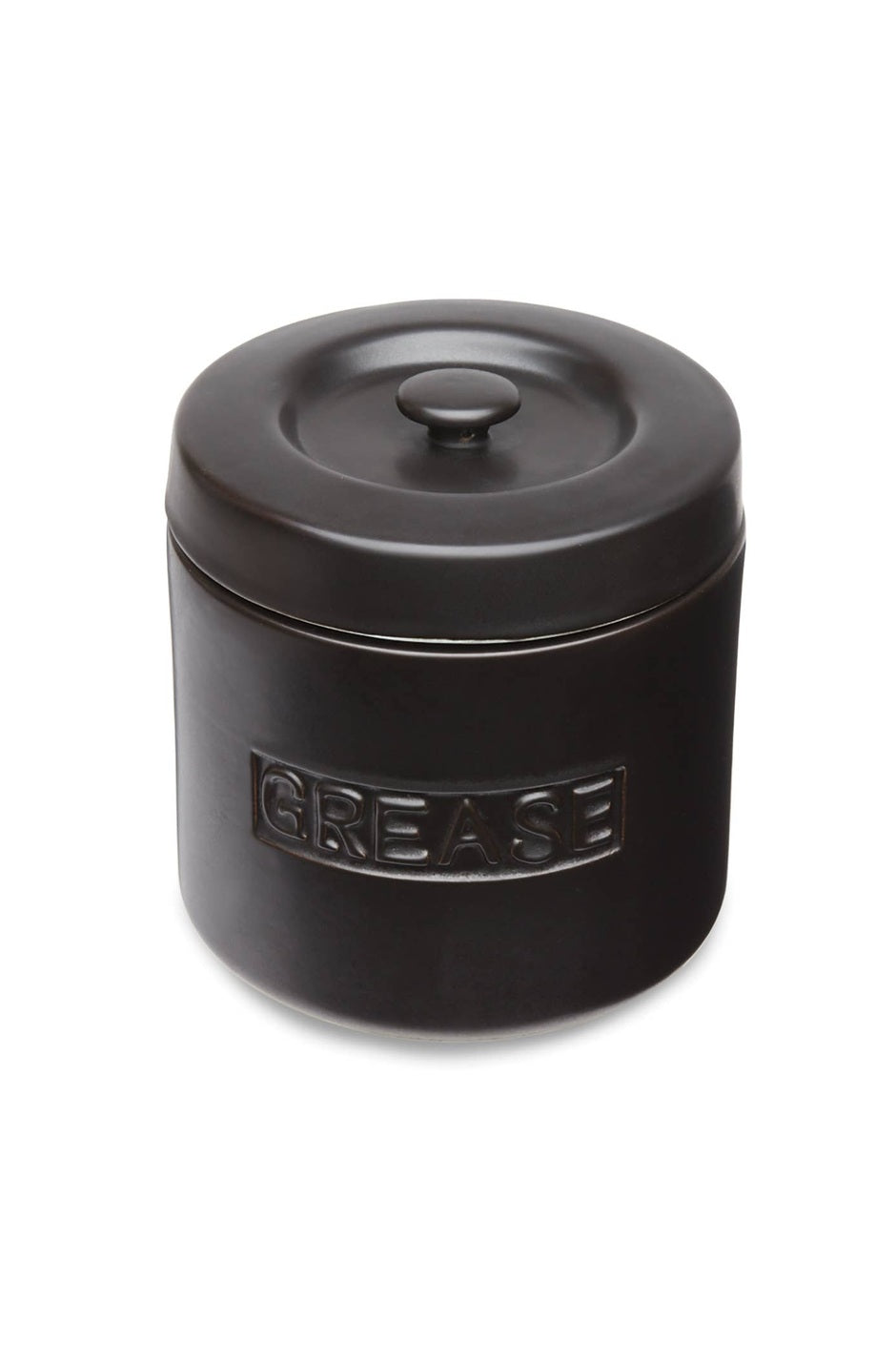 Fox Run Grease Container, Black Porcelain