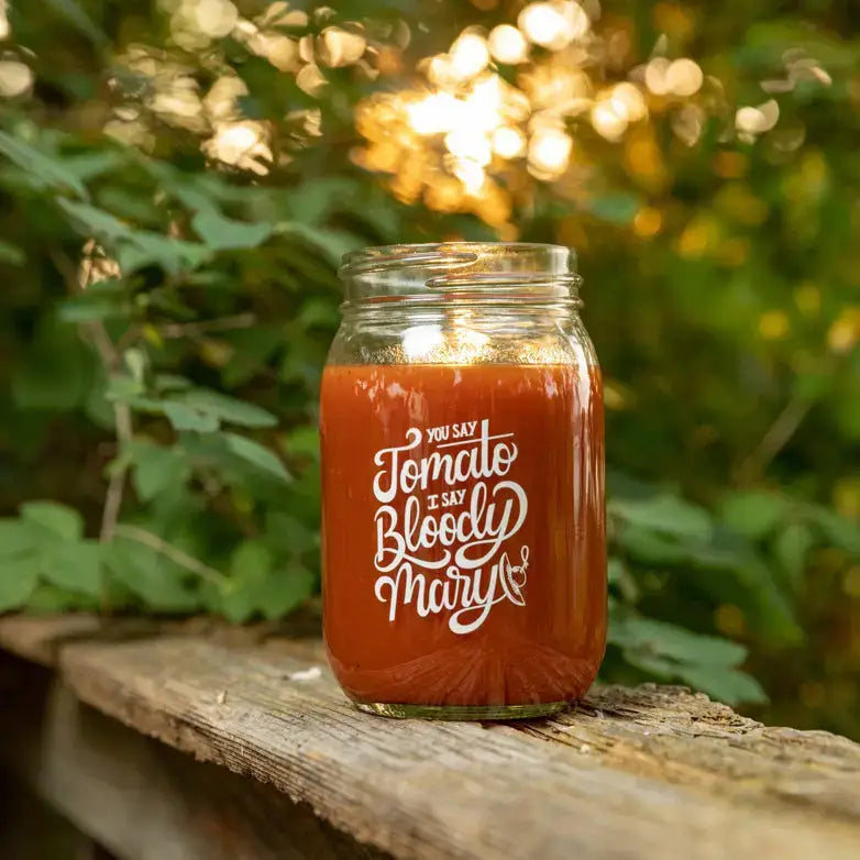 Bloody Mary Mason Jar Glass