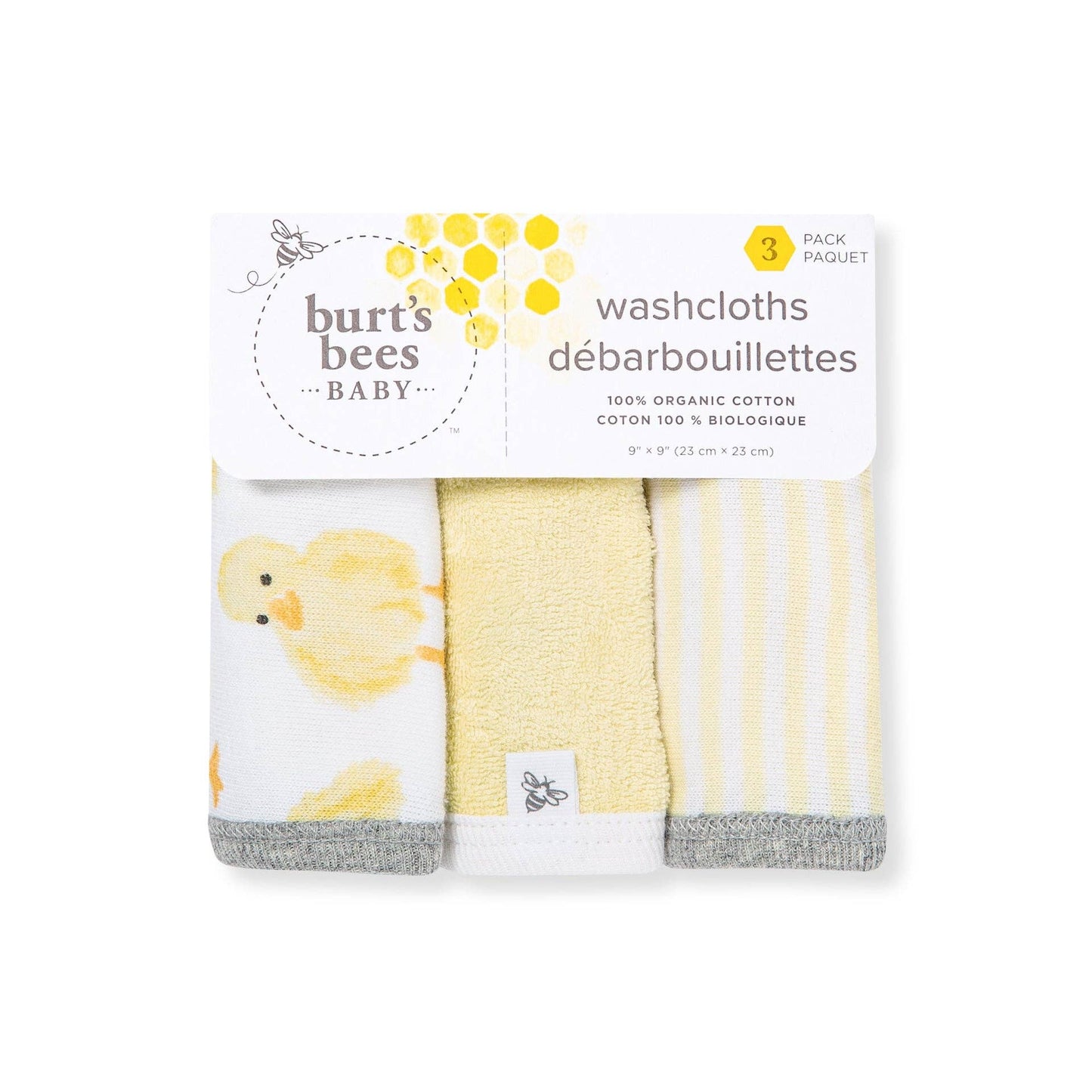 Little Ducks Organic Cotton Washcloths 3 Pack
: Double Cream / One Size
