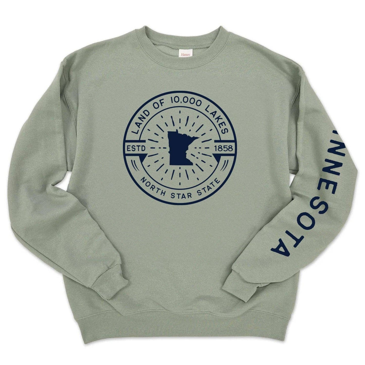 MN Rays Crewneck: Stonewash Green