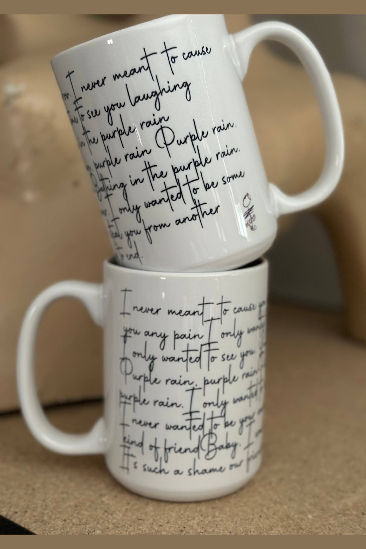 Prince "Purple Rain" Lyrics Coffee Mug