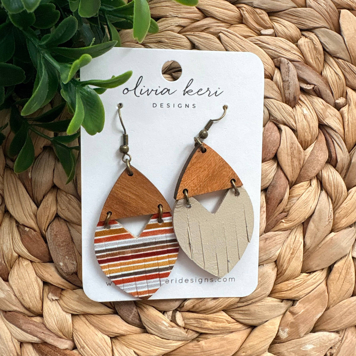 Josie Earrings - Harvest Stripe