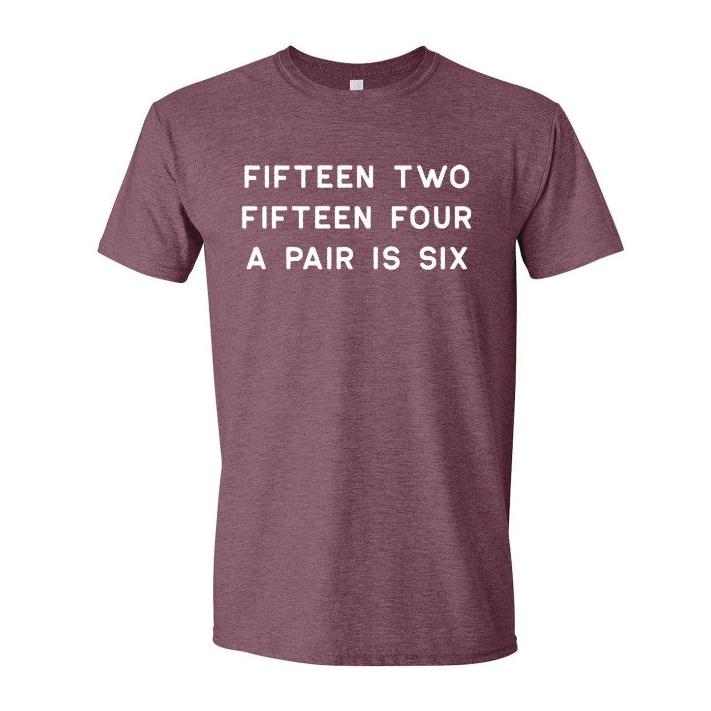 Fifteen Two Cribbage Tee: Heather Maroon