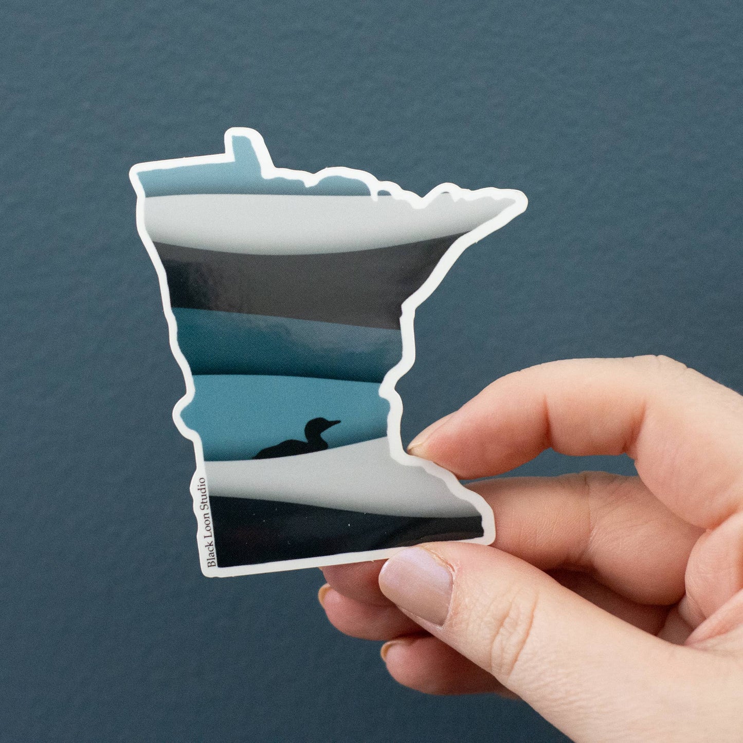 Minnesota Lake Waves Sticker