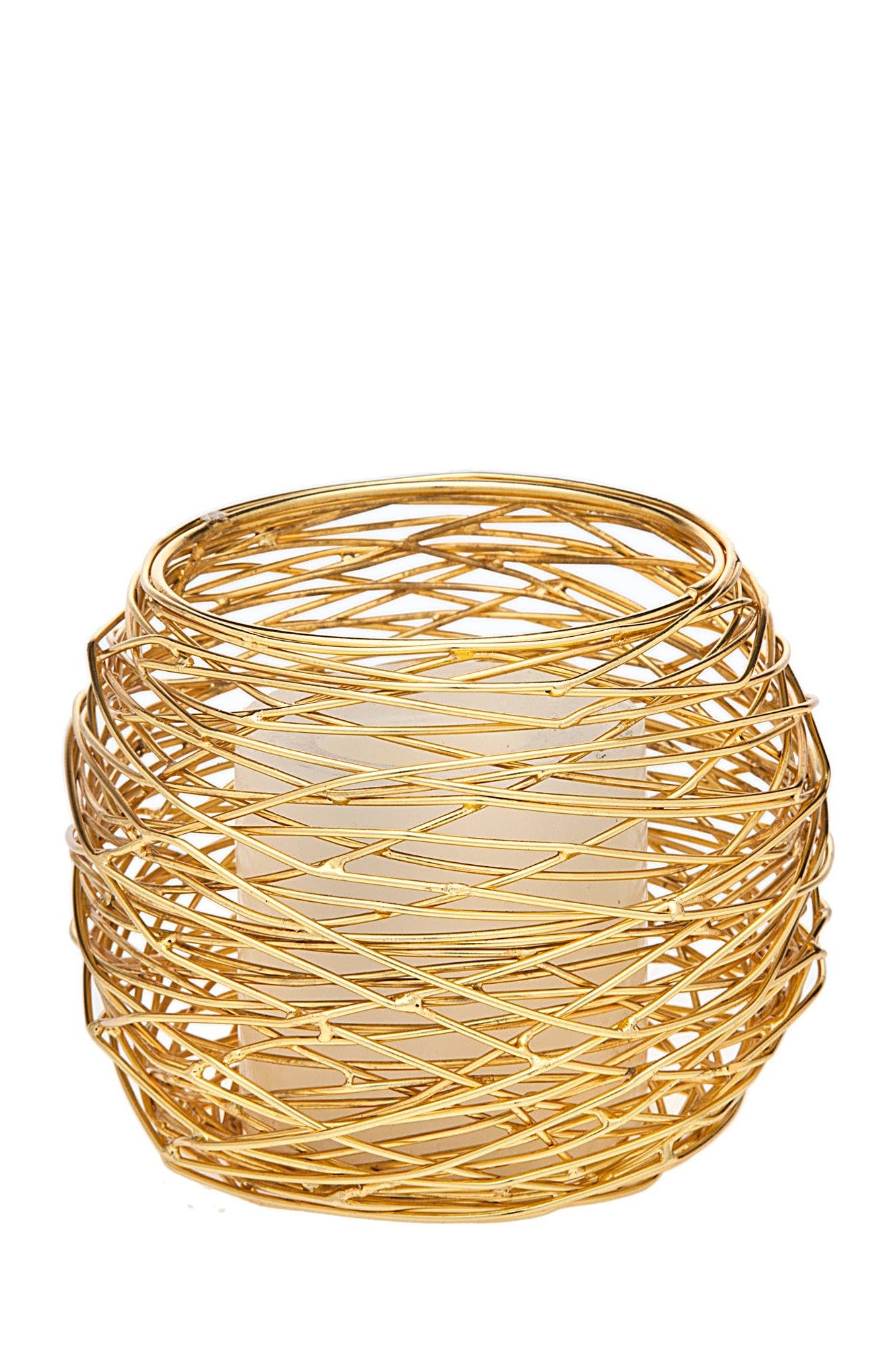 Nest Votive Holder Gold Finish