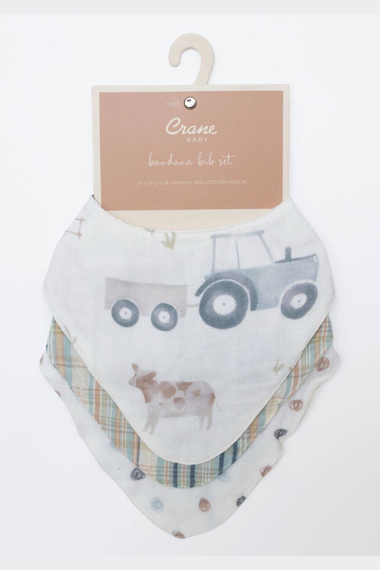 Charlie 3-pc. Farmhouse Tractor Bib set