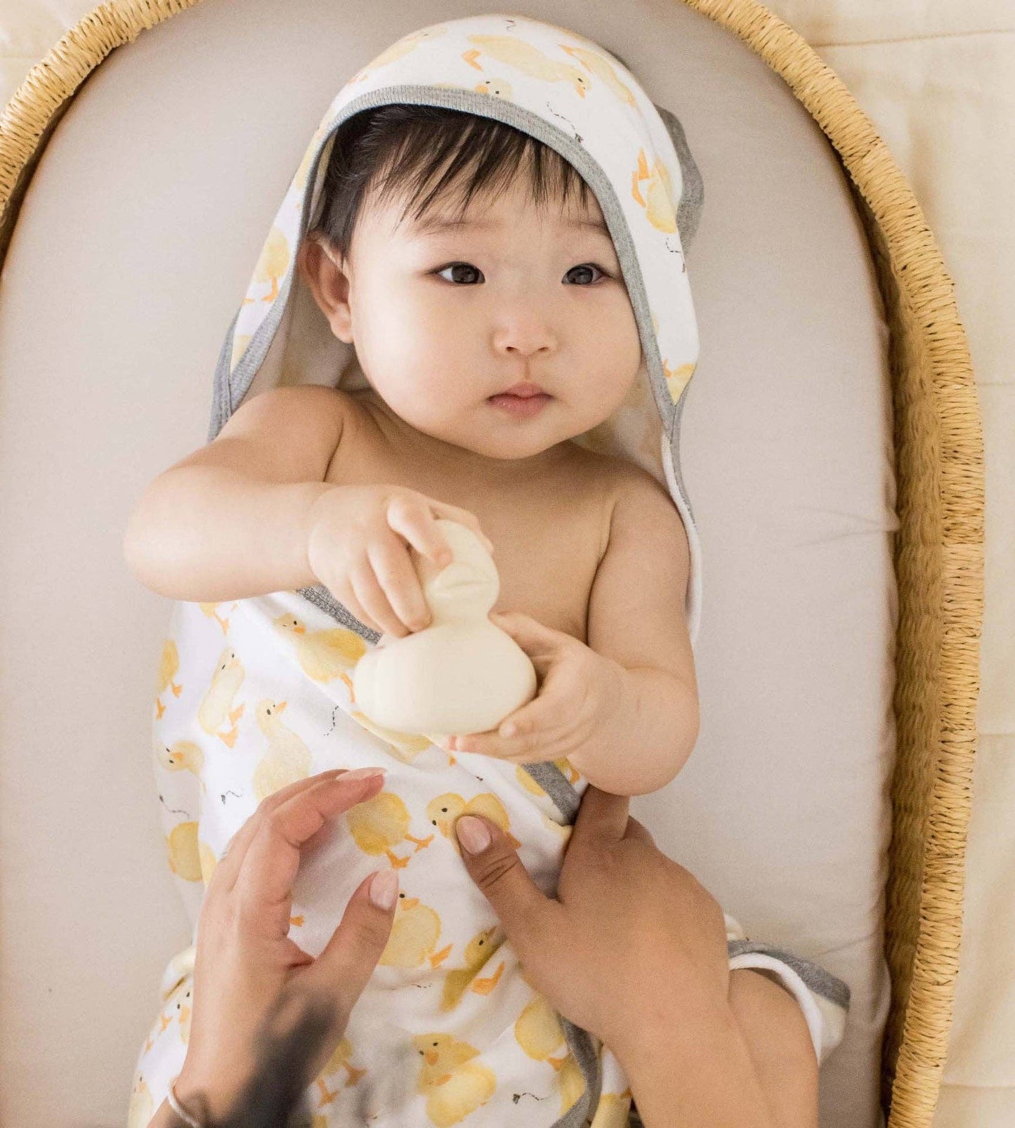 Little Ducks Organic Cotton Hooded Towels 2 Pack
: Double Cream / One Size