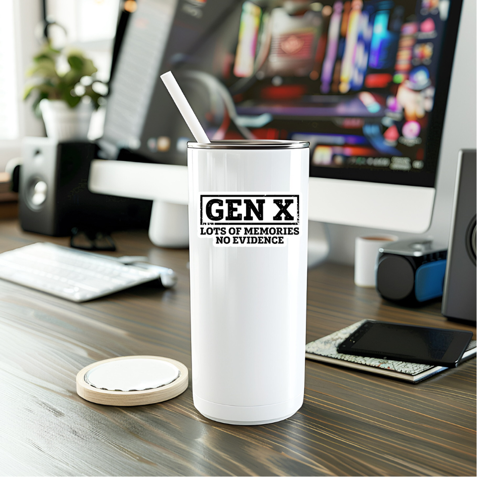 Gen X No Evidence Vinyl Sticker
