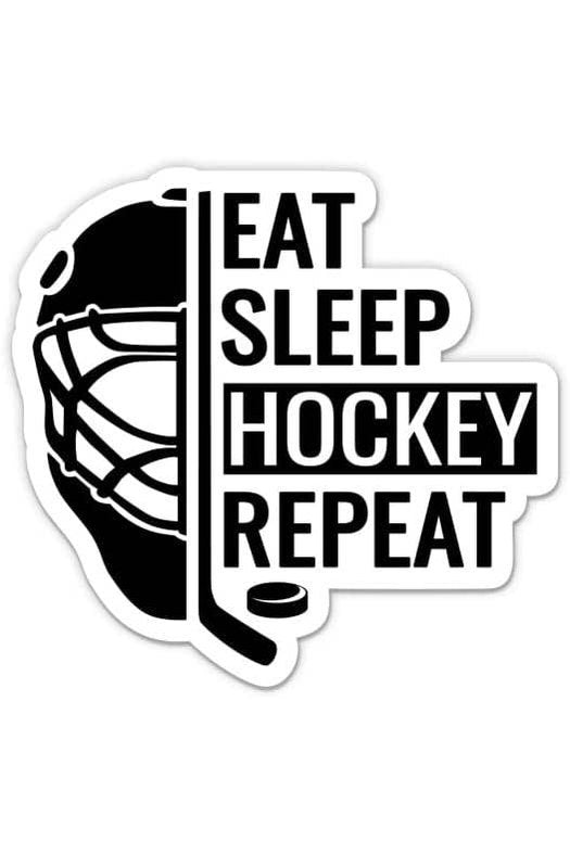 Eat Sleep Hockey Repeat Sticker