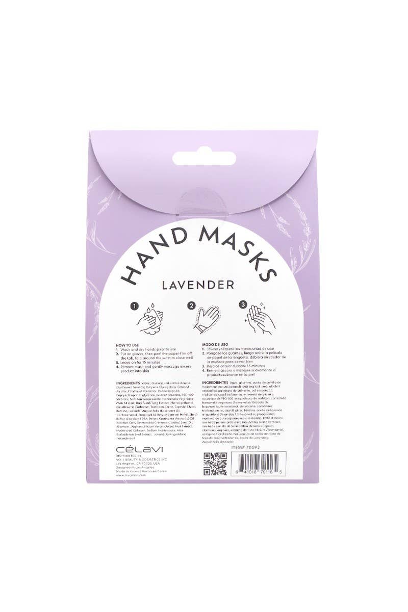 Lavender Hand Masks Set - 3 Pairs