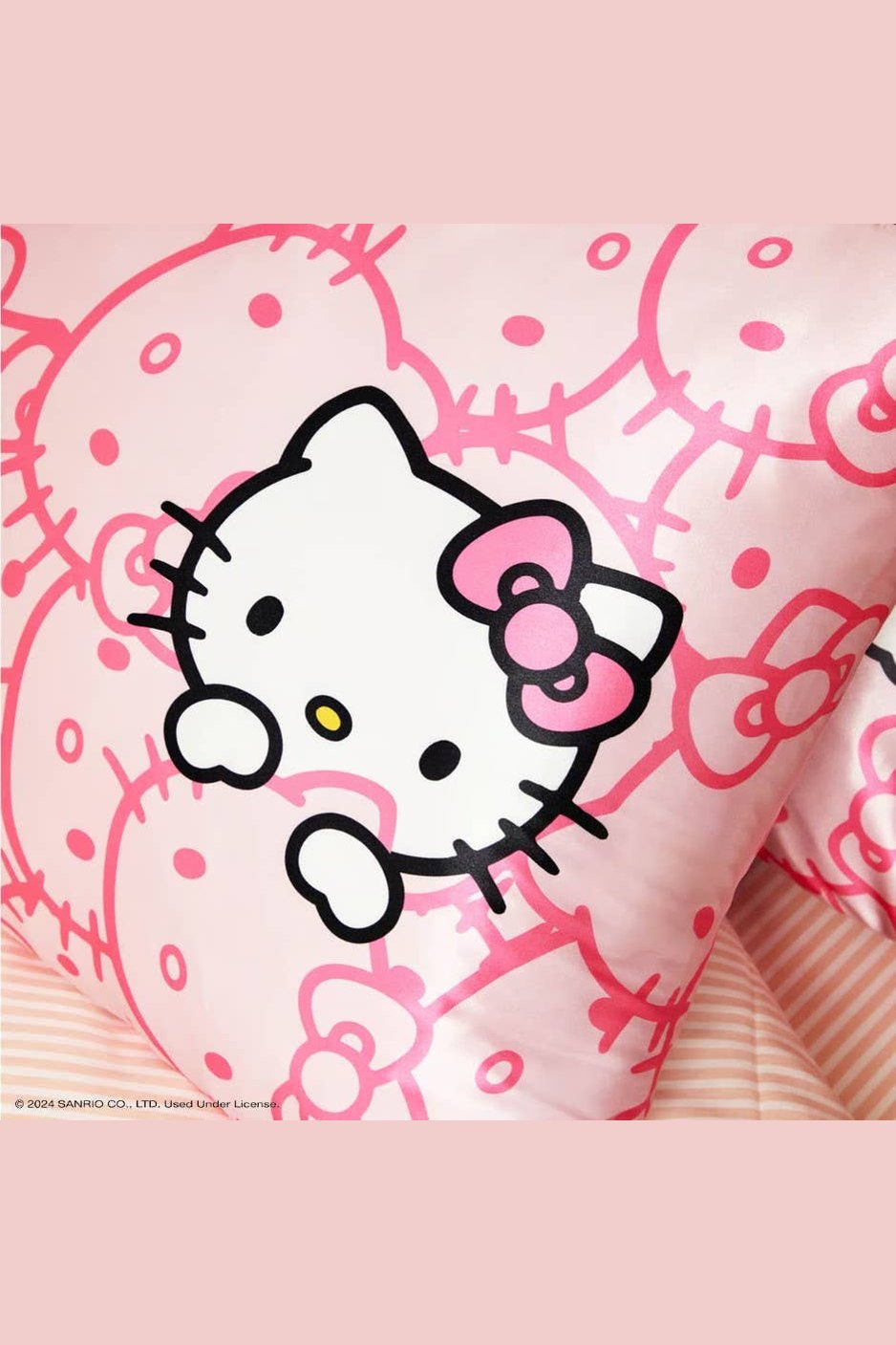 Hello Kitty x Kitsch Pillowcase - Pink Kitty Faces
