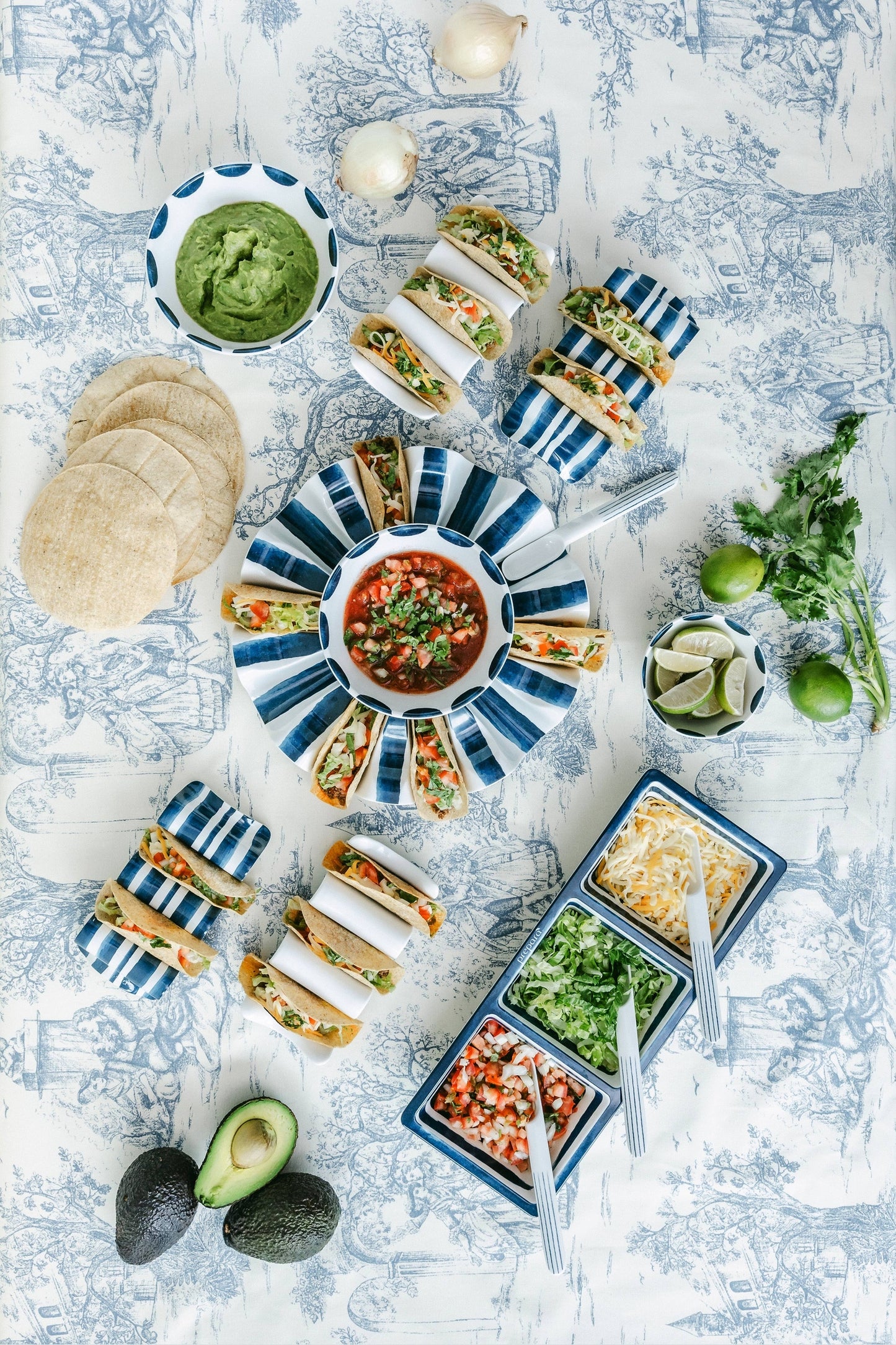3-Section Tray - Coastal Stripe