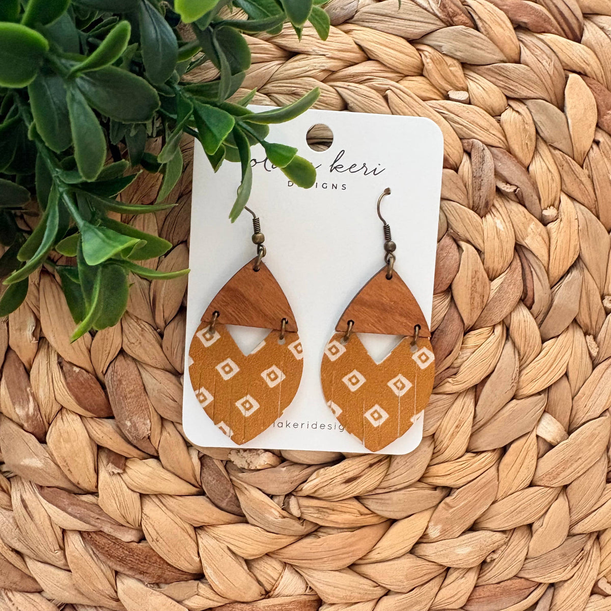 Josie Earrings - Golden Geo