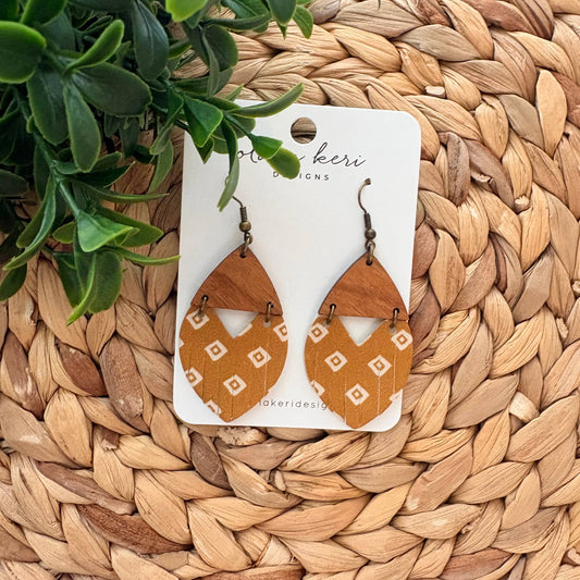 Josie Earrings - Golden Geo