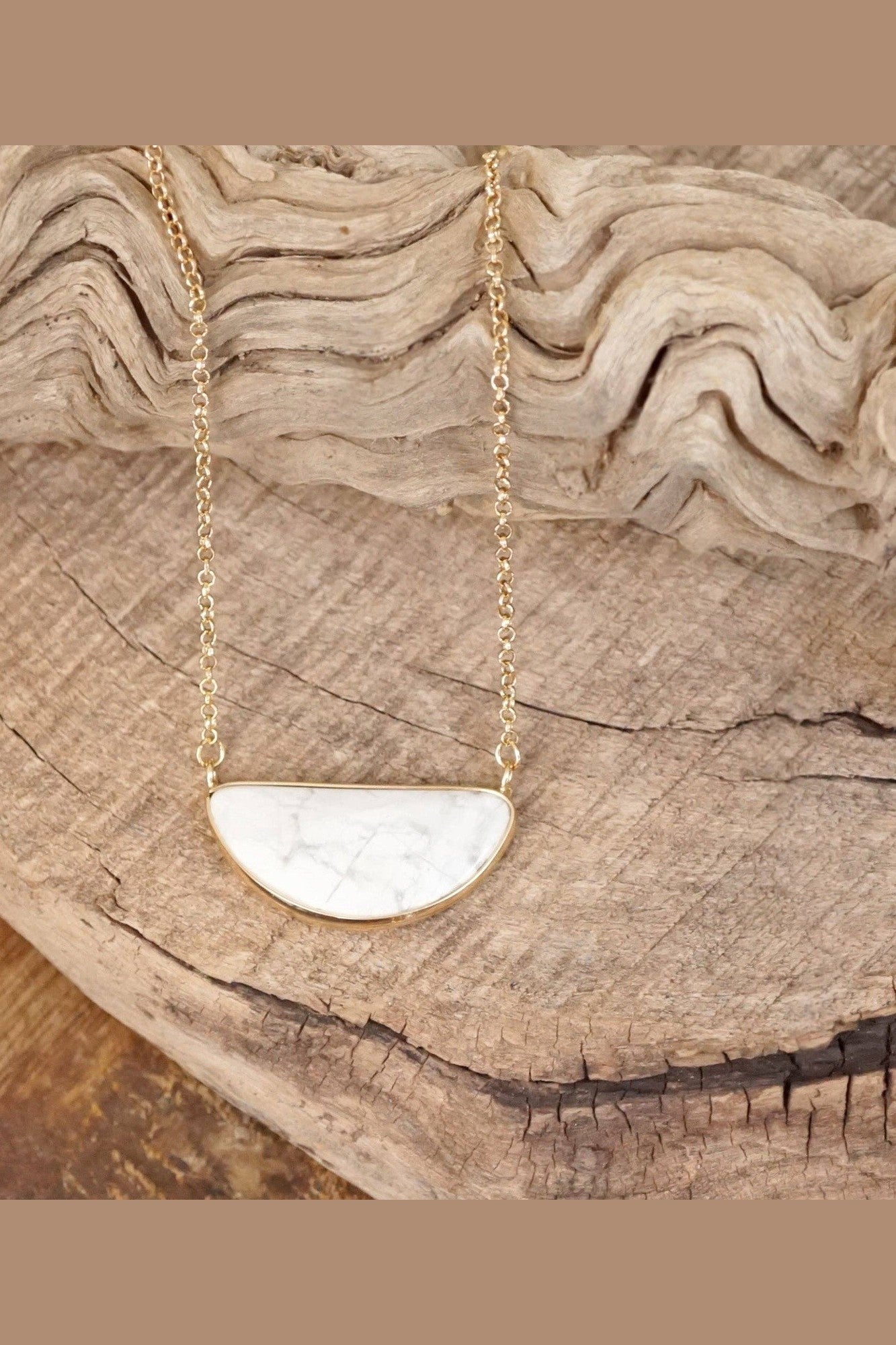 Semi Precious Dainty Necklace - Green