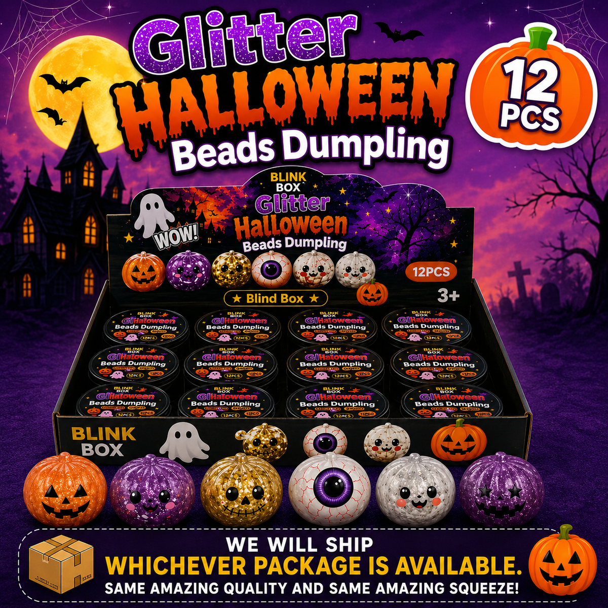 Halloween Glitter Beads Dumplings