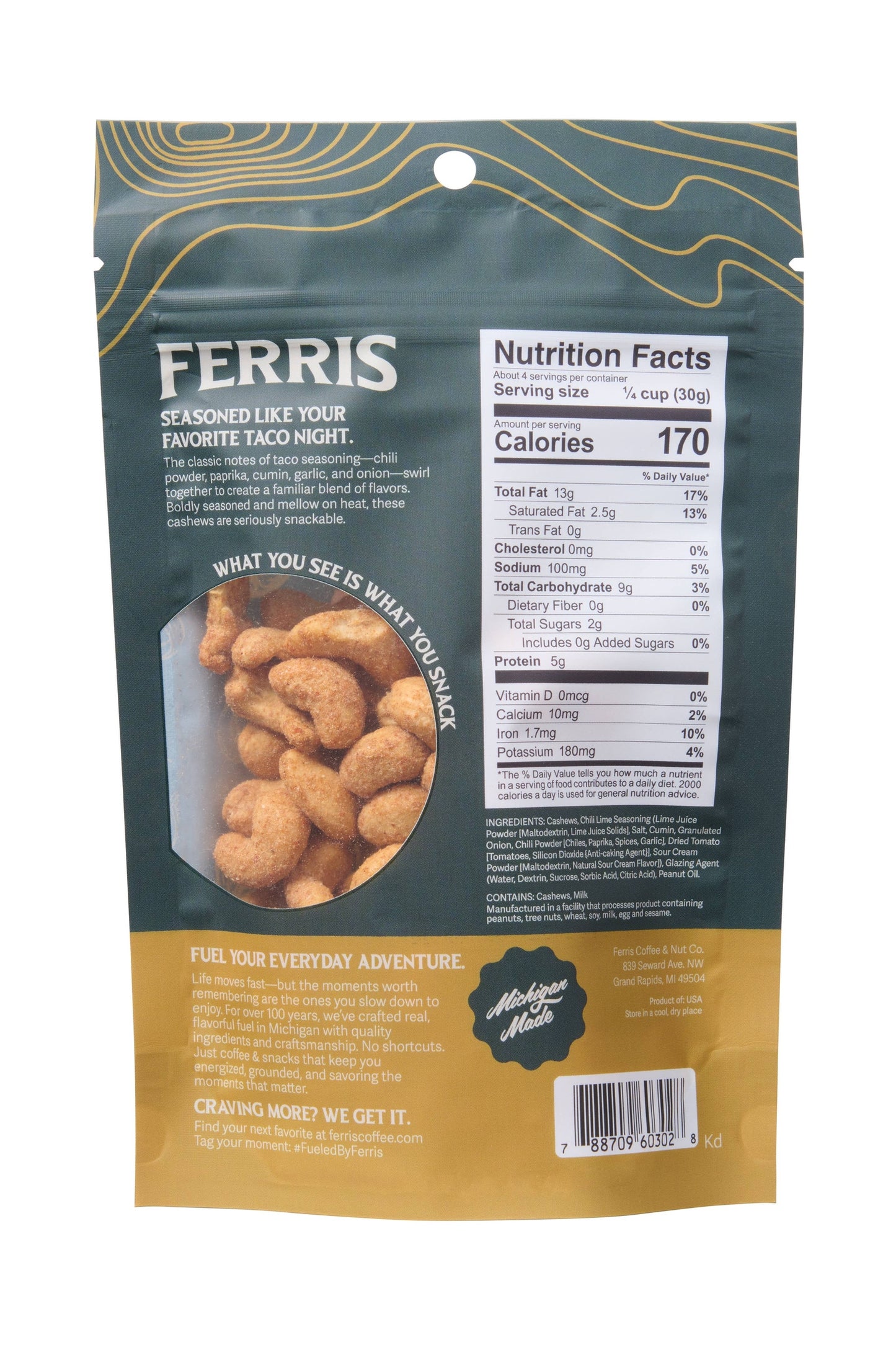 Street Taco Cashews 4.5 oz.