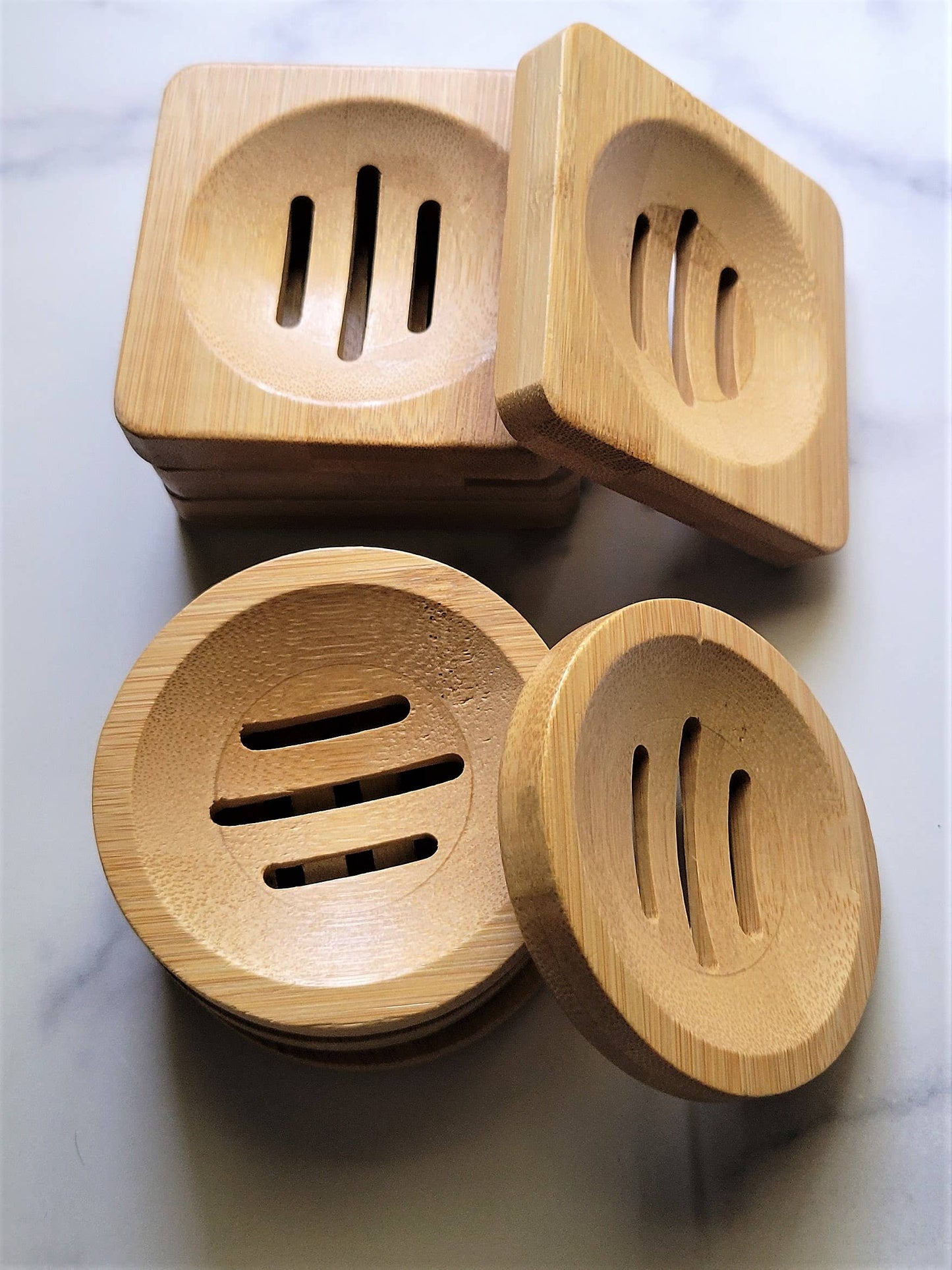 Bamboo Shower Steamer Tray : Round