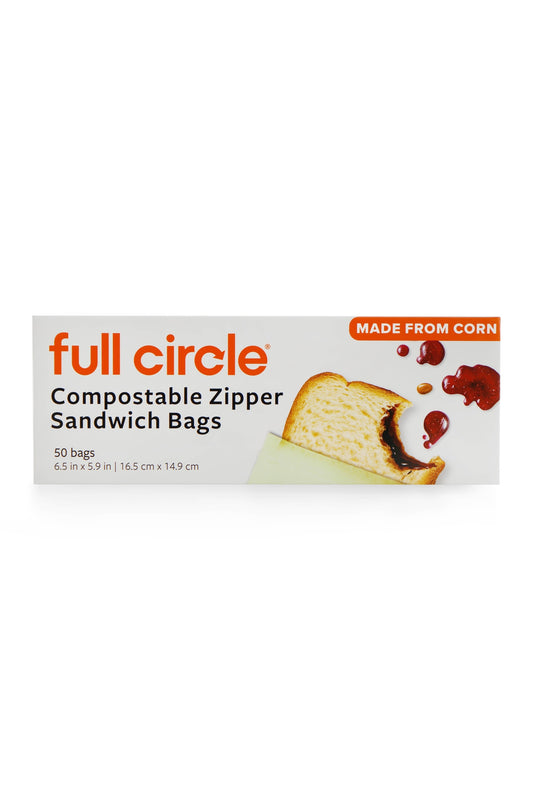 Compostable Zipper Bags: Sandwich - 50ct