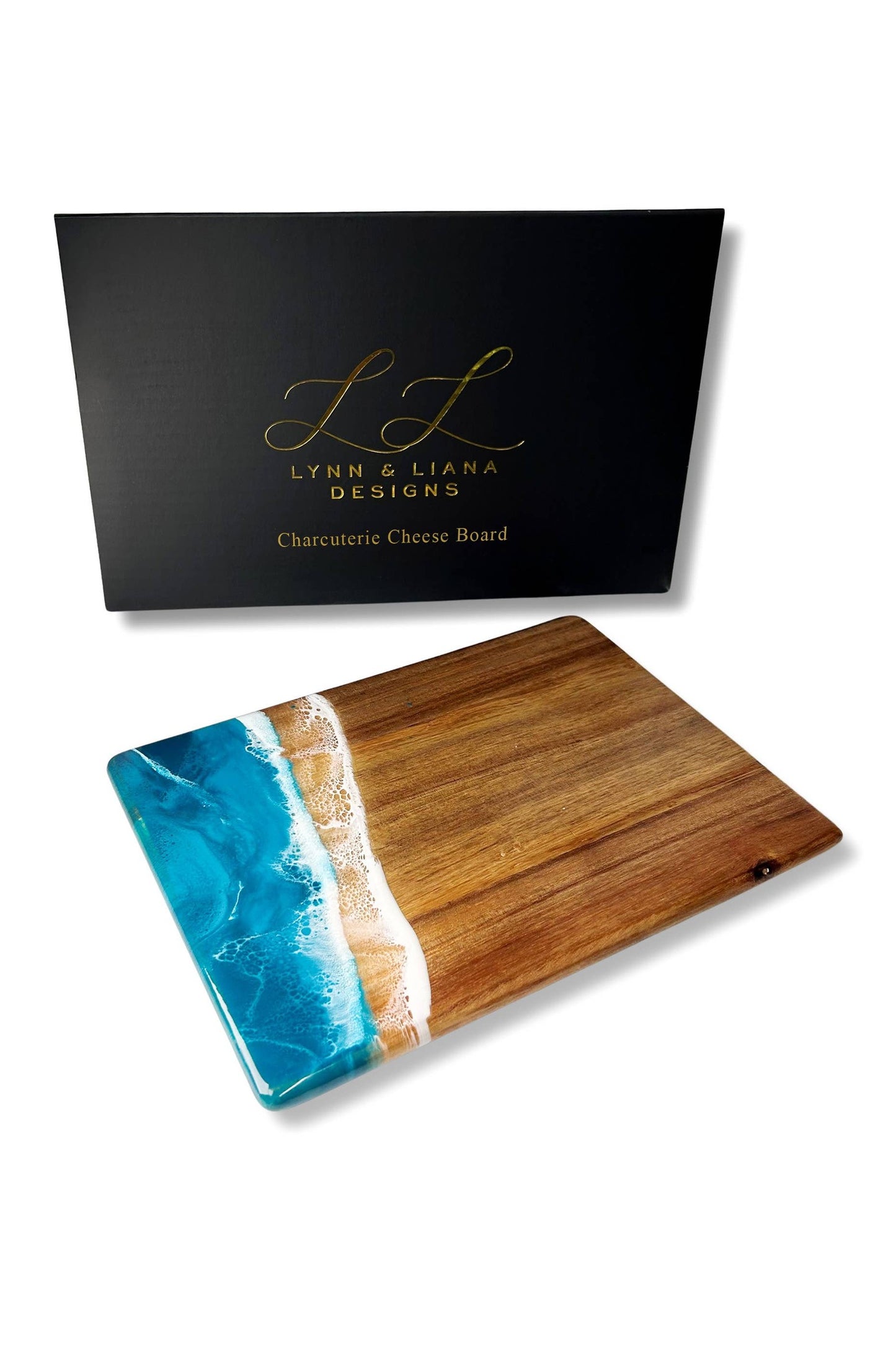 Wood Resin Date Night Cheese Charcuterie Board - Jade
