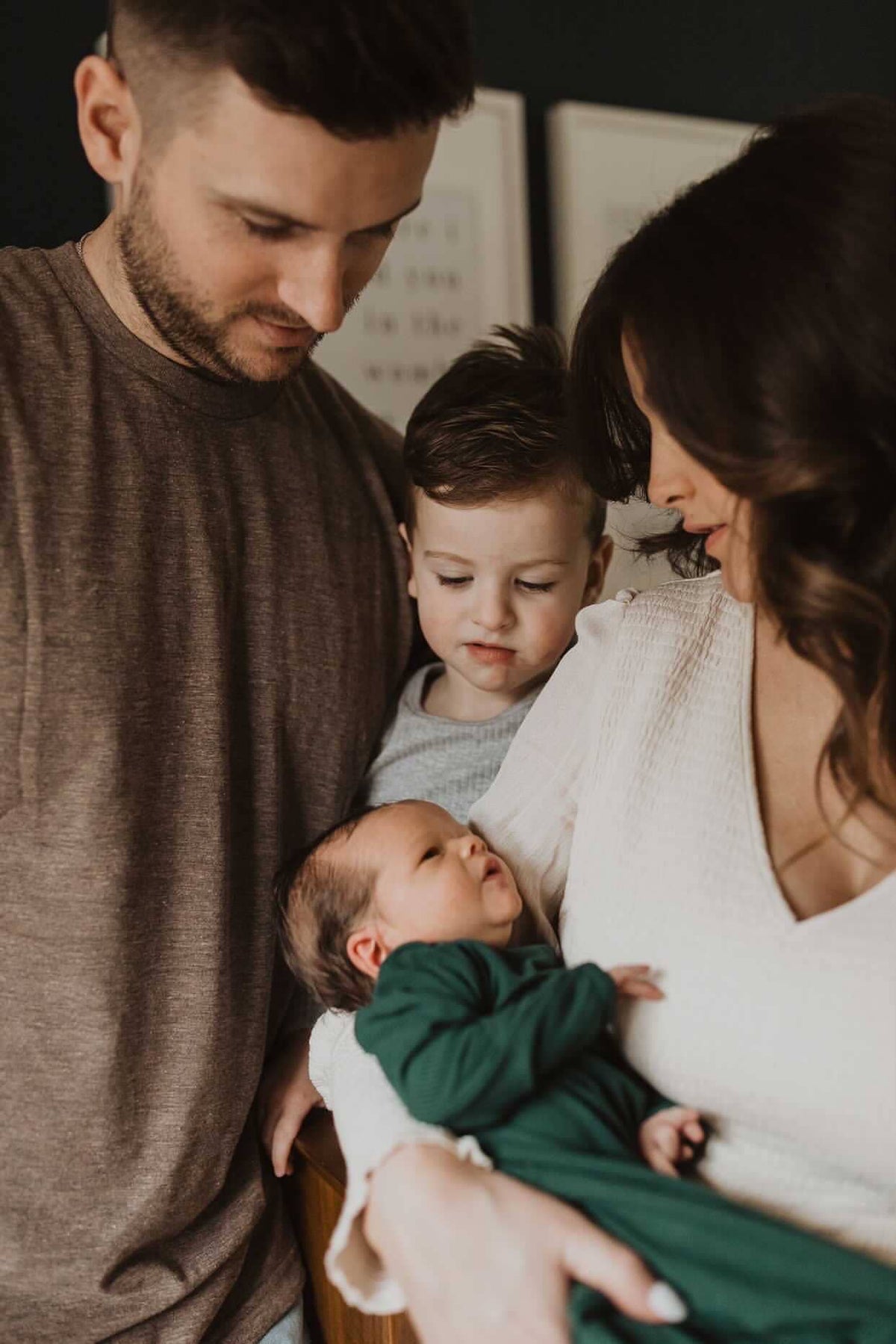 Forest Green Ribbed Knotted Newborn Baby Gown Sleepwear: Gown