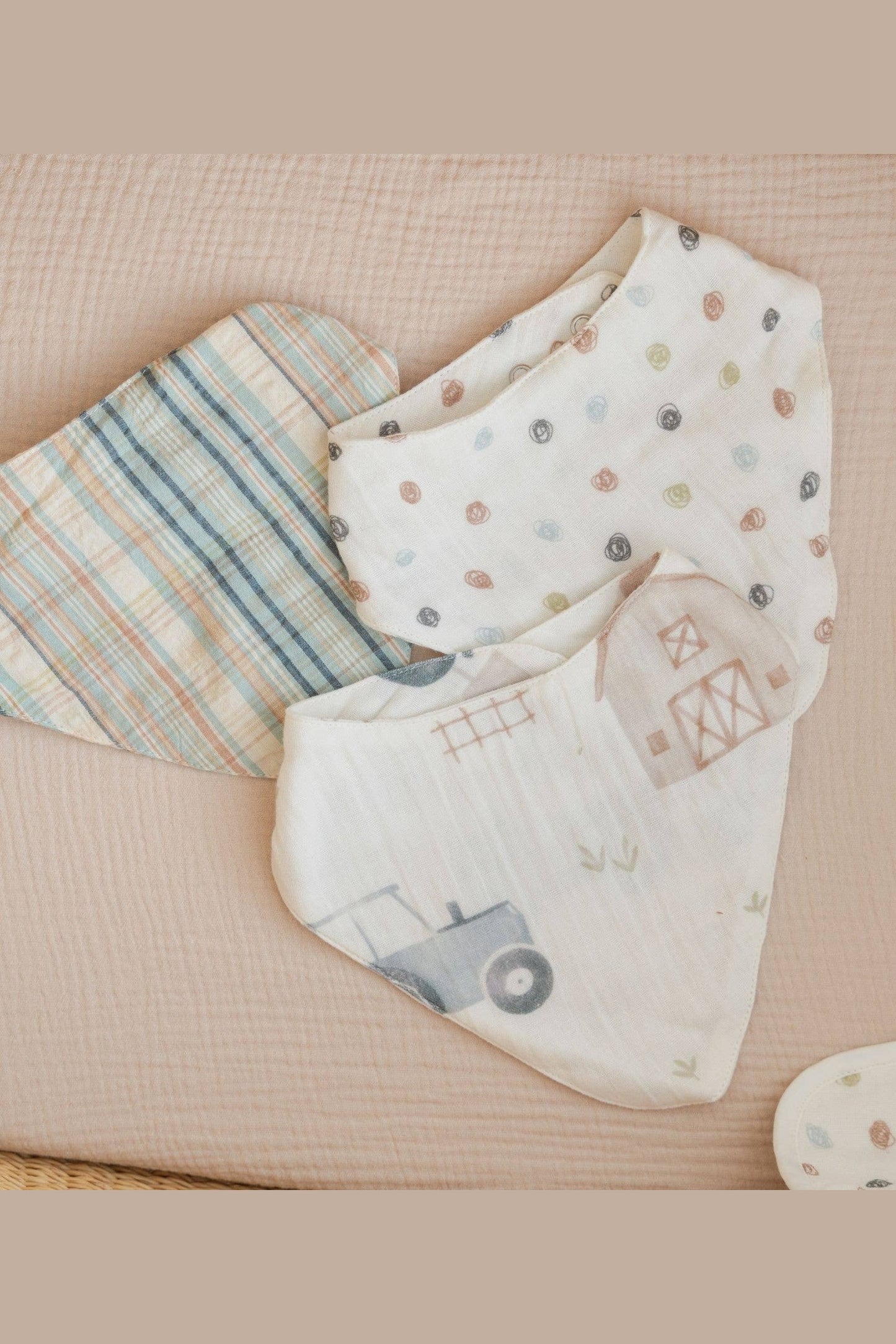 Charlie 3-pc. Farmhouse Tractor Bib set