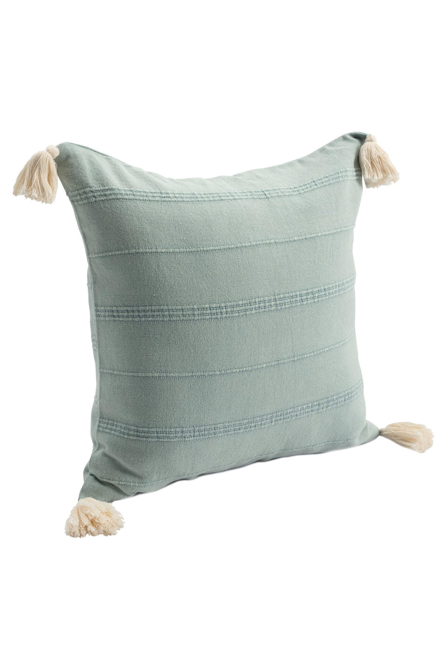Starlin Subtle Striped Organic Turkish Cotton Throw Pillow: Burgundy
