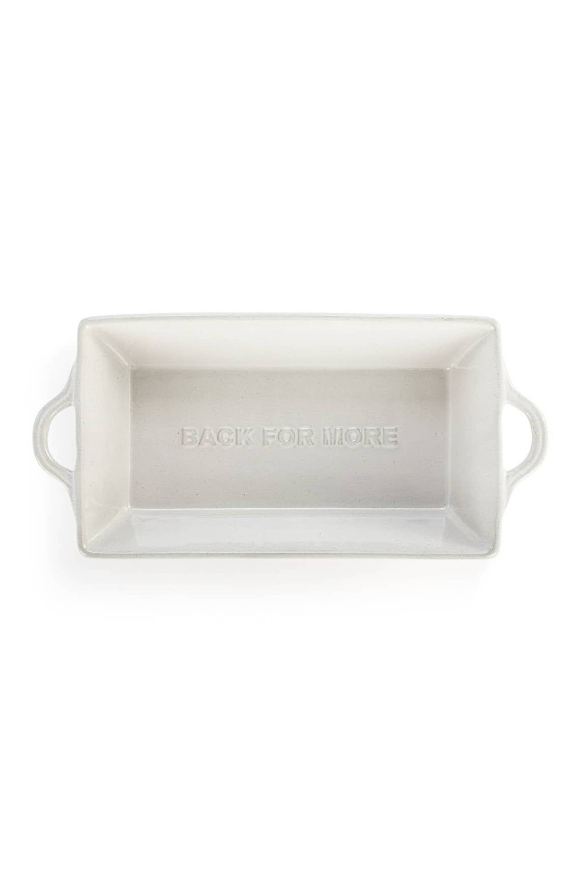 White Gather 'Round Loaf Dish