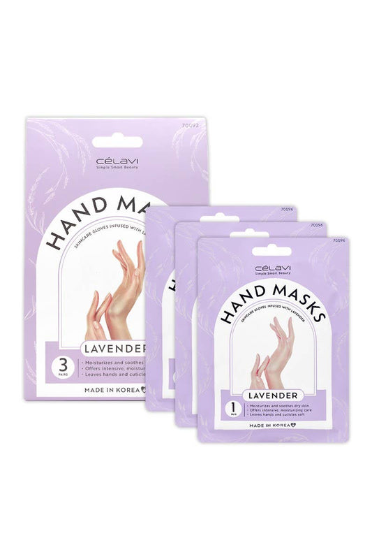 Lavender Hand Masks Set - 3 Pairs