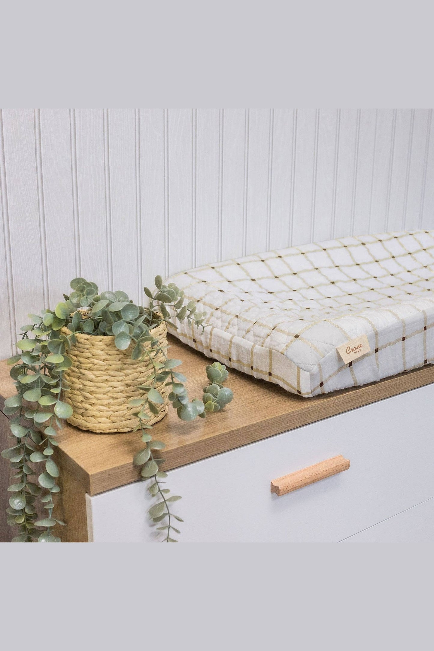 Organic Cotton Check Change Pad Cover