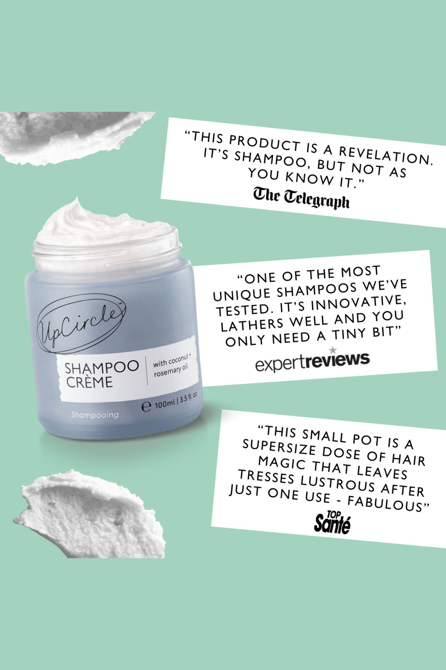 Vegan Spa Shampoo Crème with Coconut + Grapefruit Oil