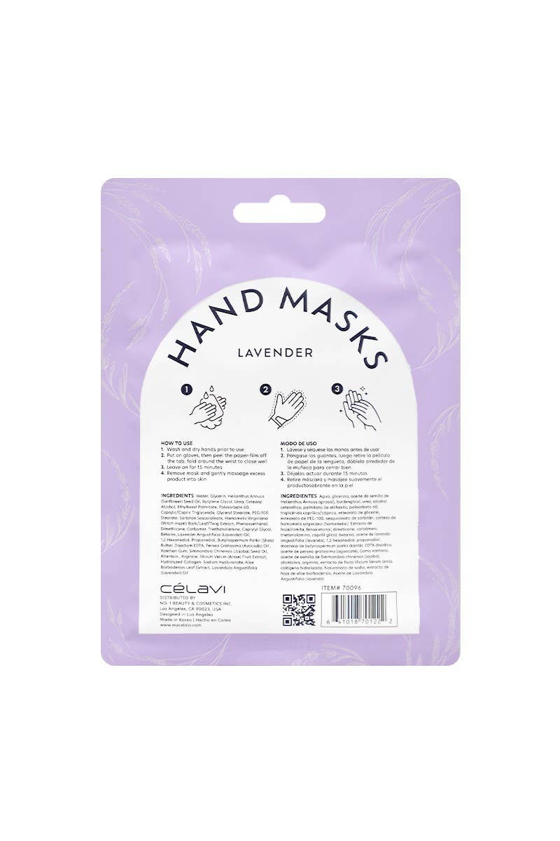 Lavender Hand Masks Set - 3 Pairs
