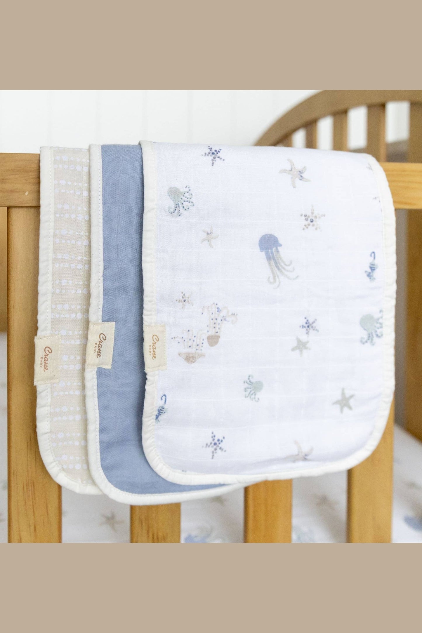 Cove 3-pc. Baby Burp Cloth Set (Ocean)