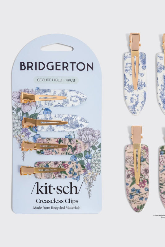 Bridgerton x Kitsch Creaseless Clips in Toile in Bloom