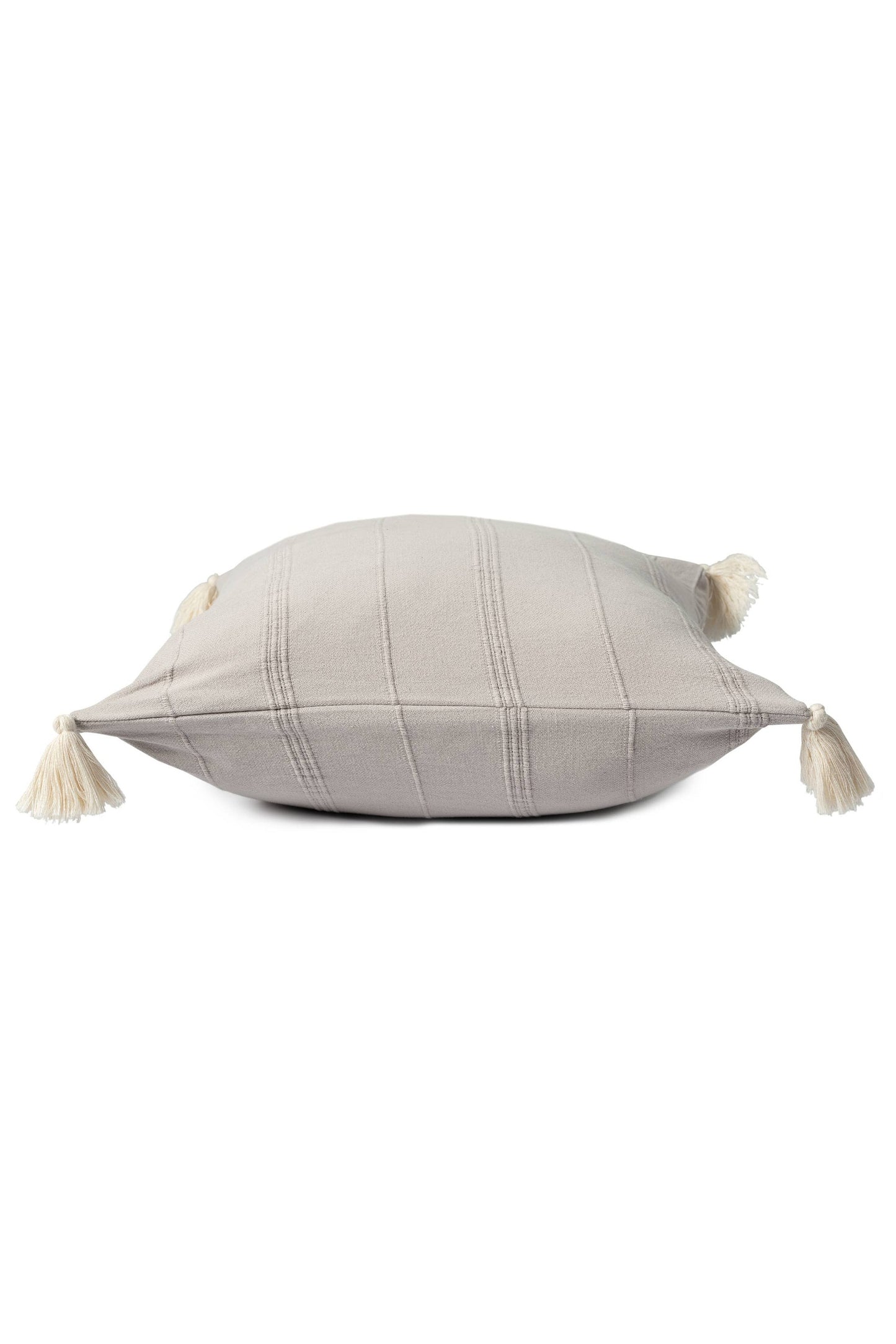 Starlin Subtle Striped Organic Turkish Cotton Throw Pillow: Burgundy