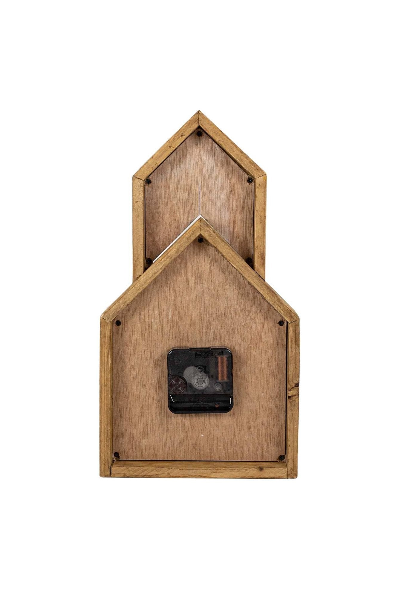 Mel Church Tabletop Clock Wood with Steeple