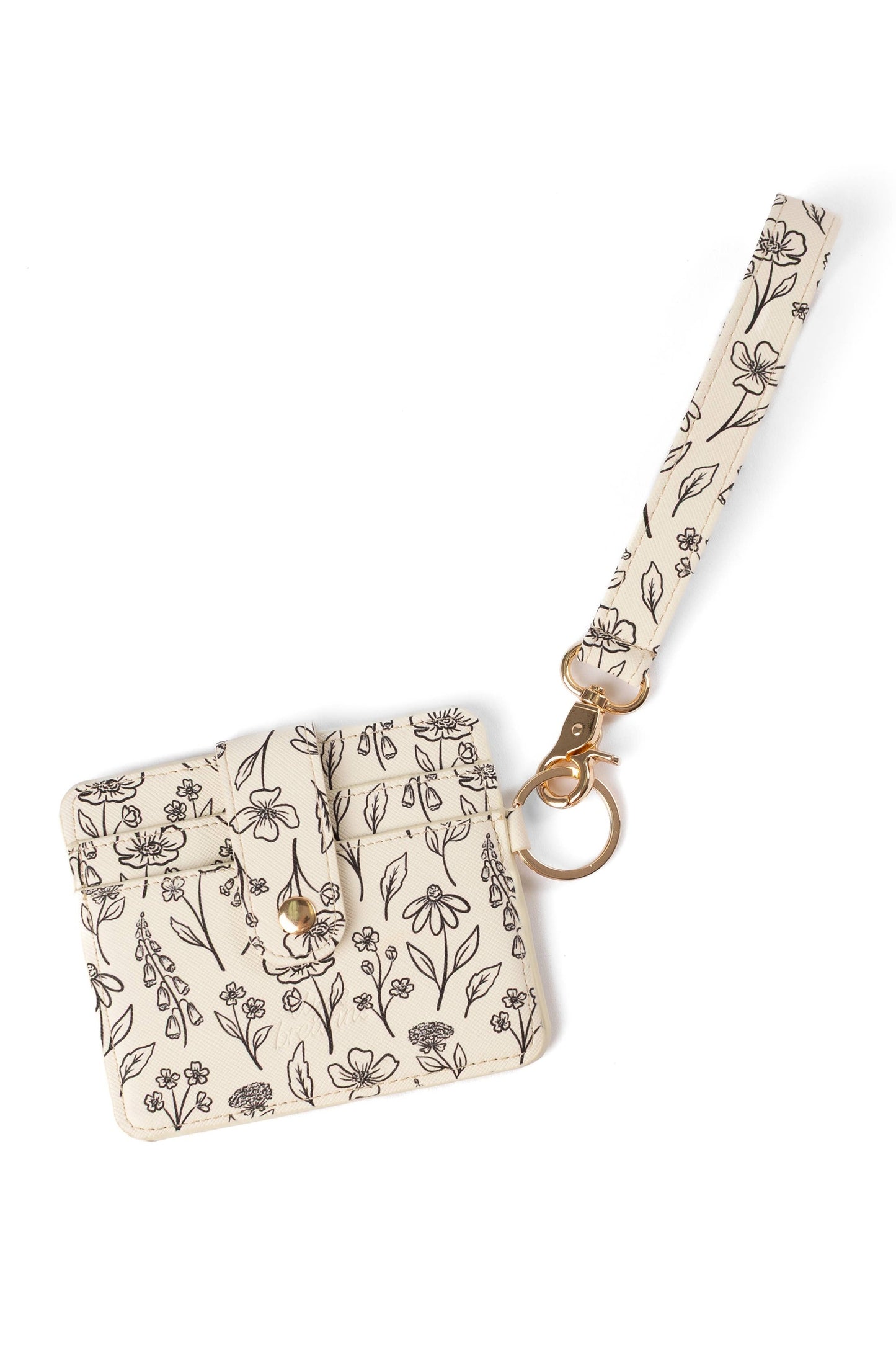 Floral Card Wallet: Forget Me Not Sage