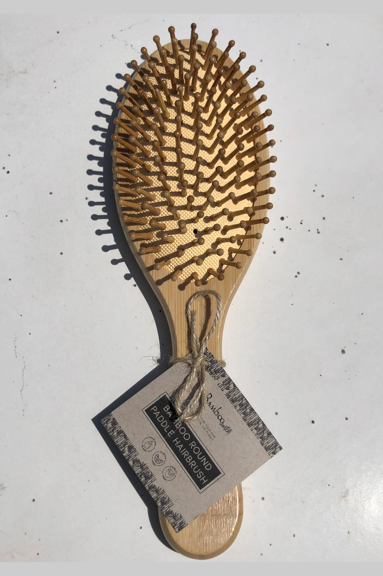 Bamboo Round Paddle Hairbrush