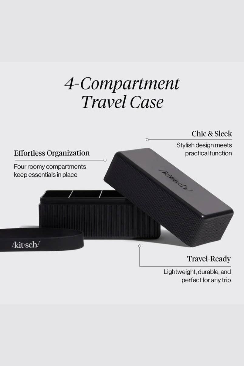4-Compartment Travel Case - Black