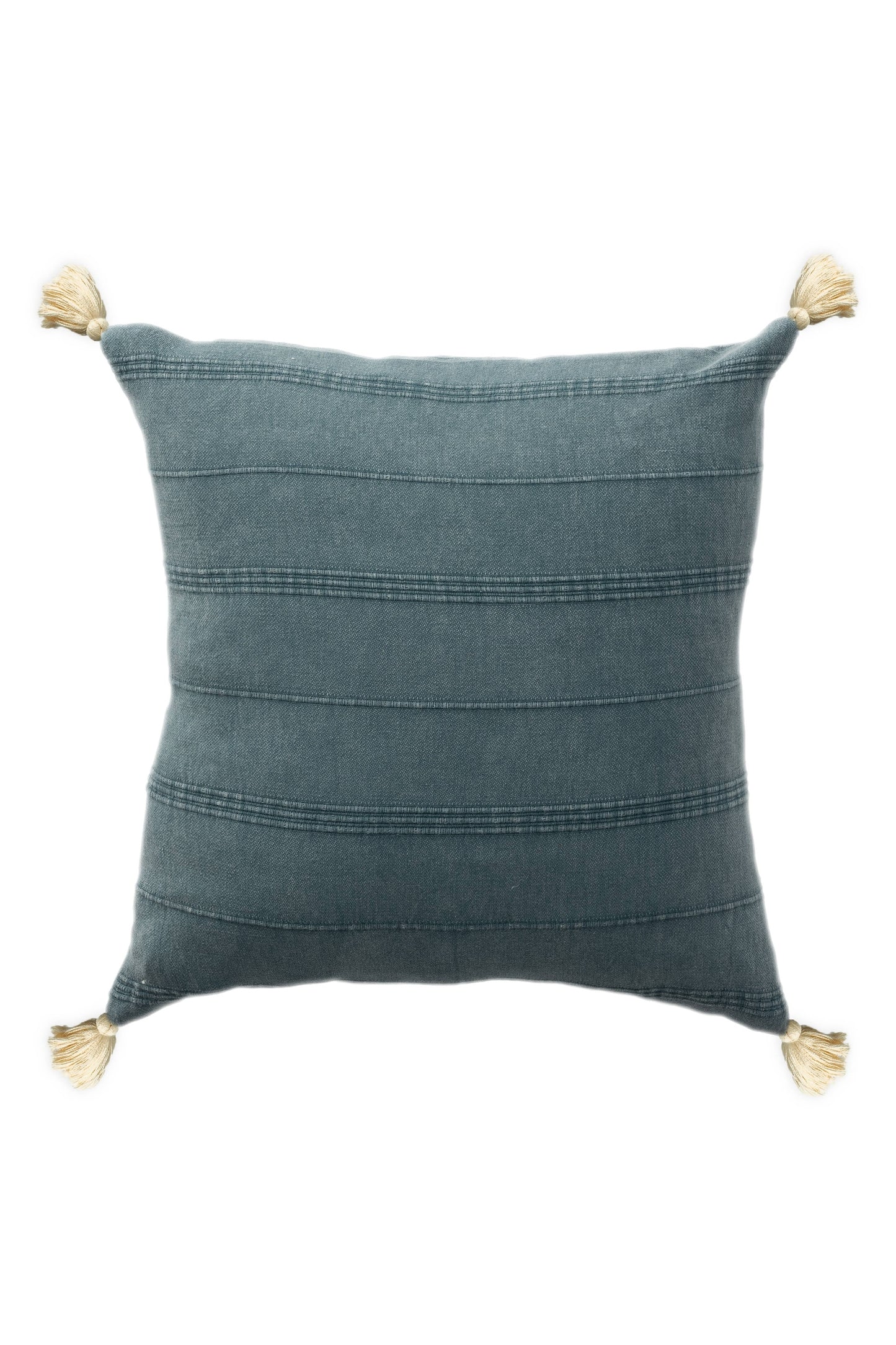 Starlin Subtle Striped Organic Turkish Cotton Throw Pillow: Beige