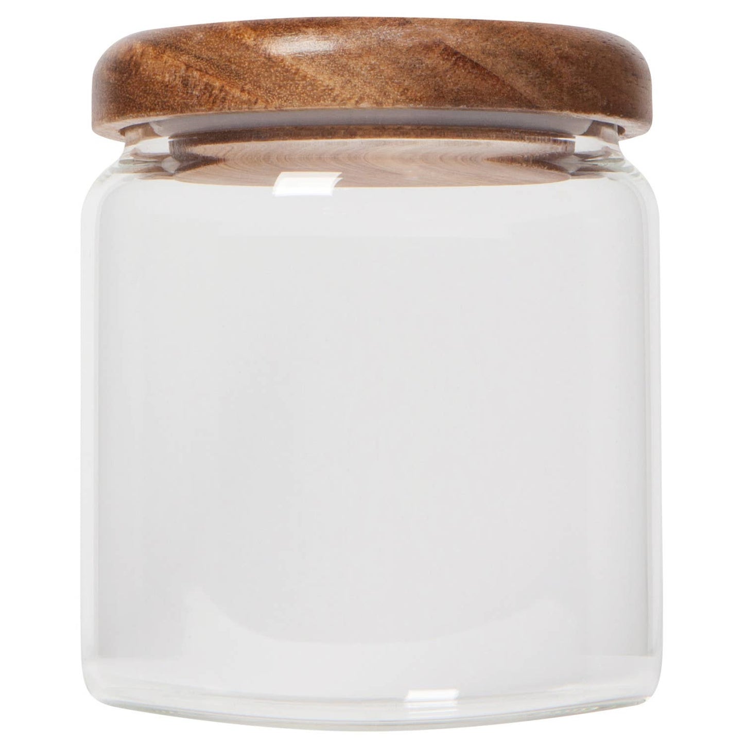 Small Glass Jar with Acacia wood lid