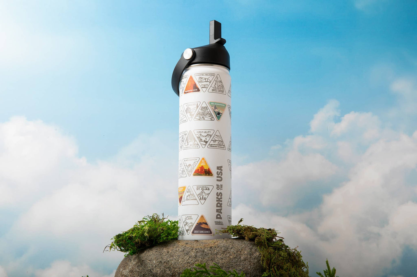 The Original Parks of the USA Bucket List Bottle 24oz: White