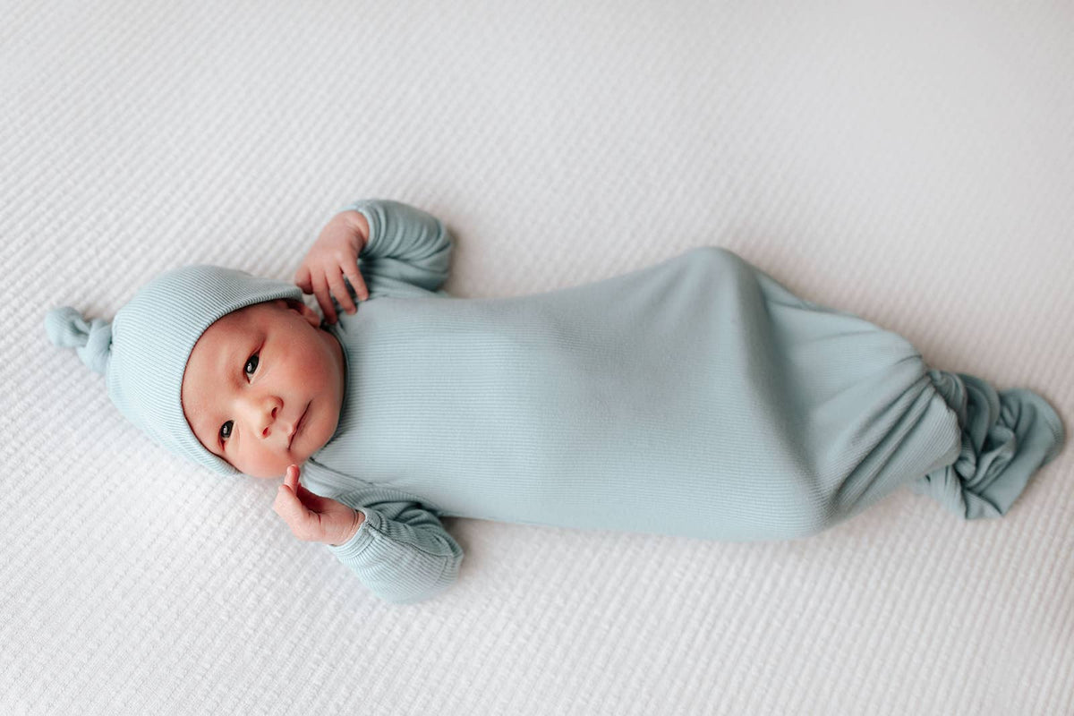 Blue Bird Knotted Gown: Gown Only