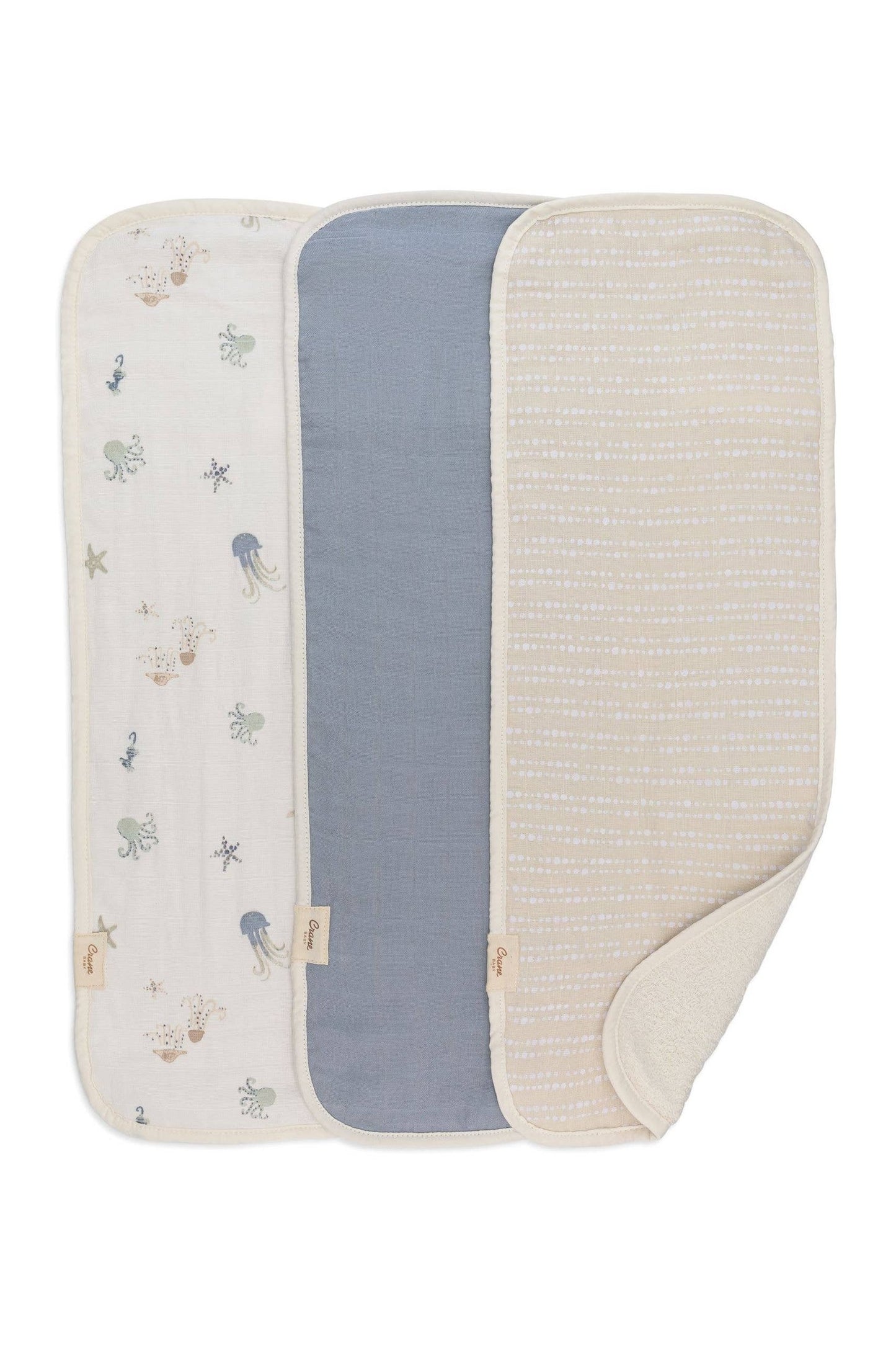 Cove 3-pc. Baby Burp Cloth Set (Ocean)