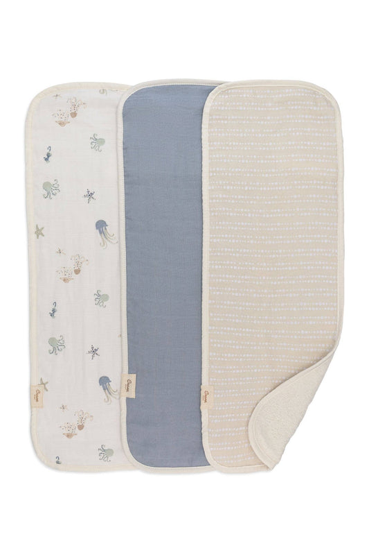 Cove 3-pc. Baby Burp Cloth Set (Ocean)